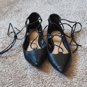 Black Ballet Flat Shoes